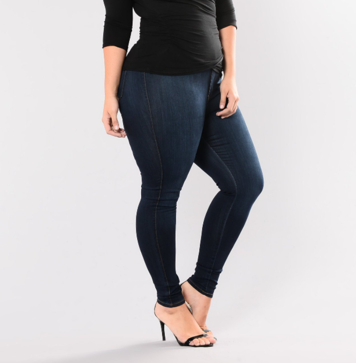 Plus Size Women Clothing High Waist Stretch Slim Women Denim Skinny Pants