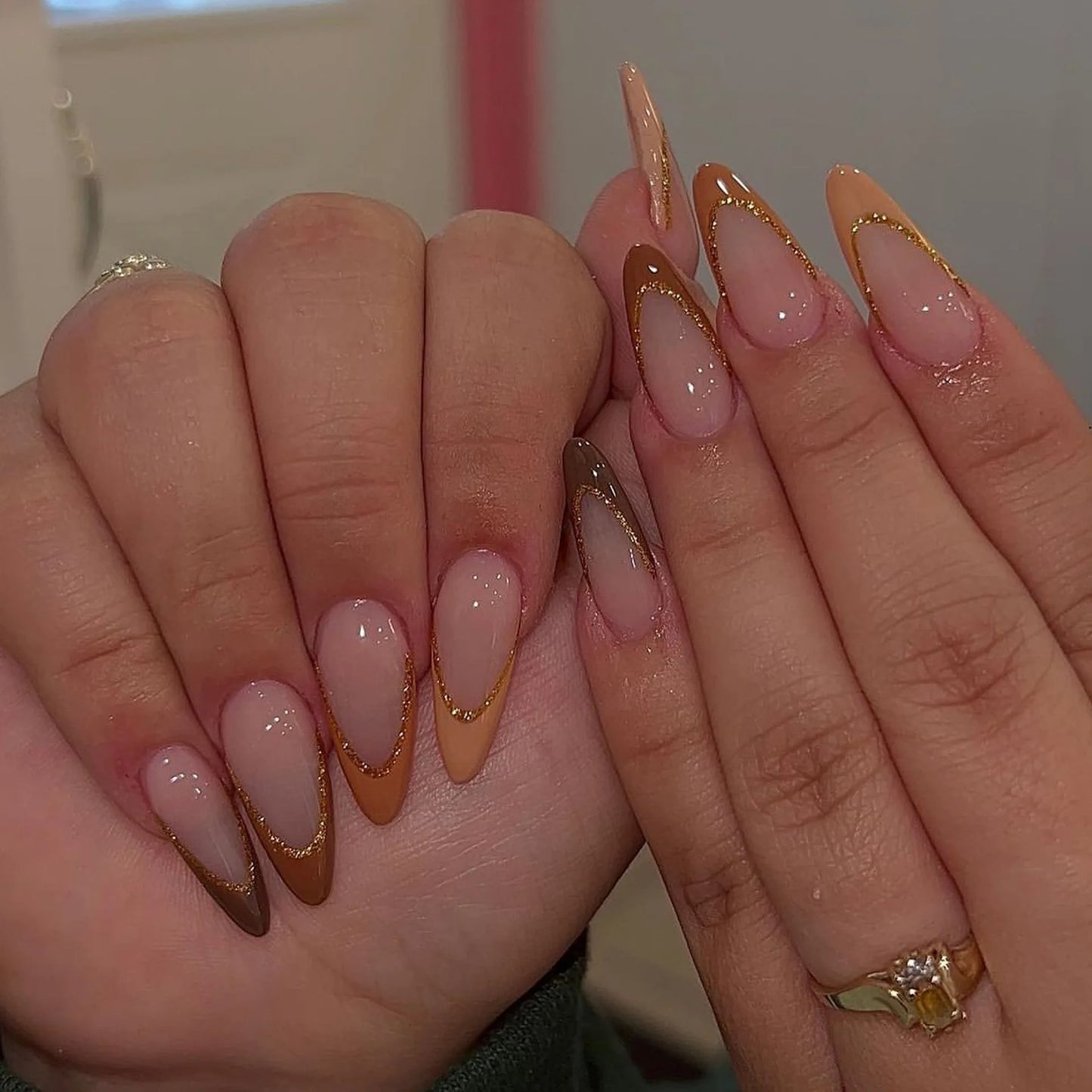 High Quality Luxury Designed Reusable Printed False Nails Short Custom Acrylic Press on Nails Artificial Nails for Woman