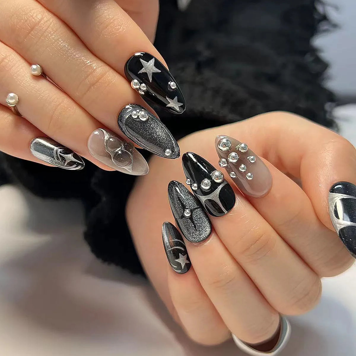 High Quality Luxury Designed Reusable Printed False Nails Short Custom Acrylic Press on Nails Artificial Nails for Woman