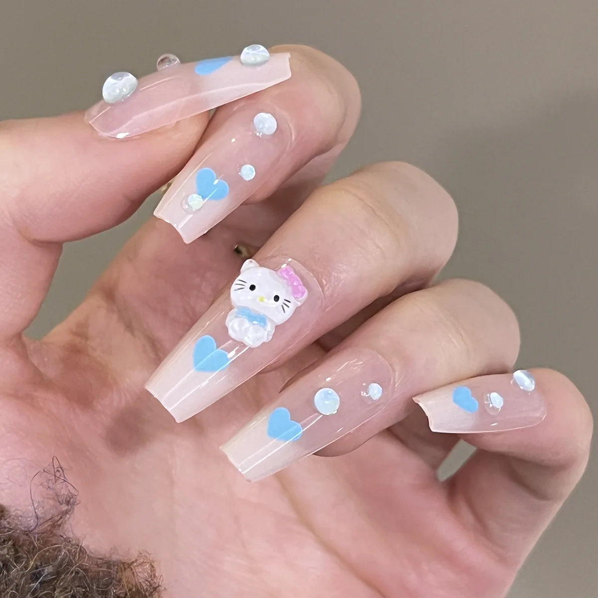 High Quality Luxury Designed Reusable Printed False Nails Short Custom Acrylic Press on Nails Artificial Nails for Woman