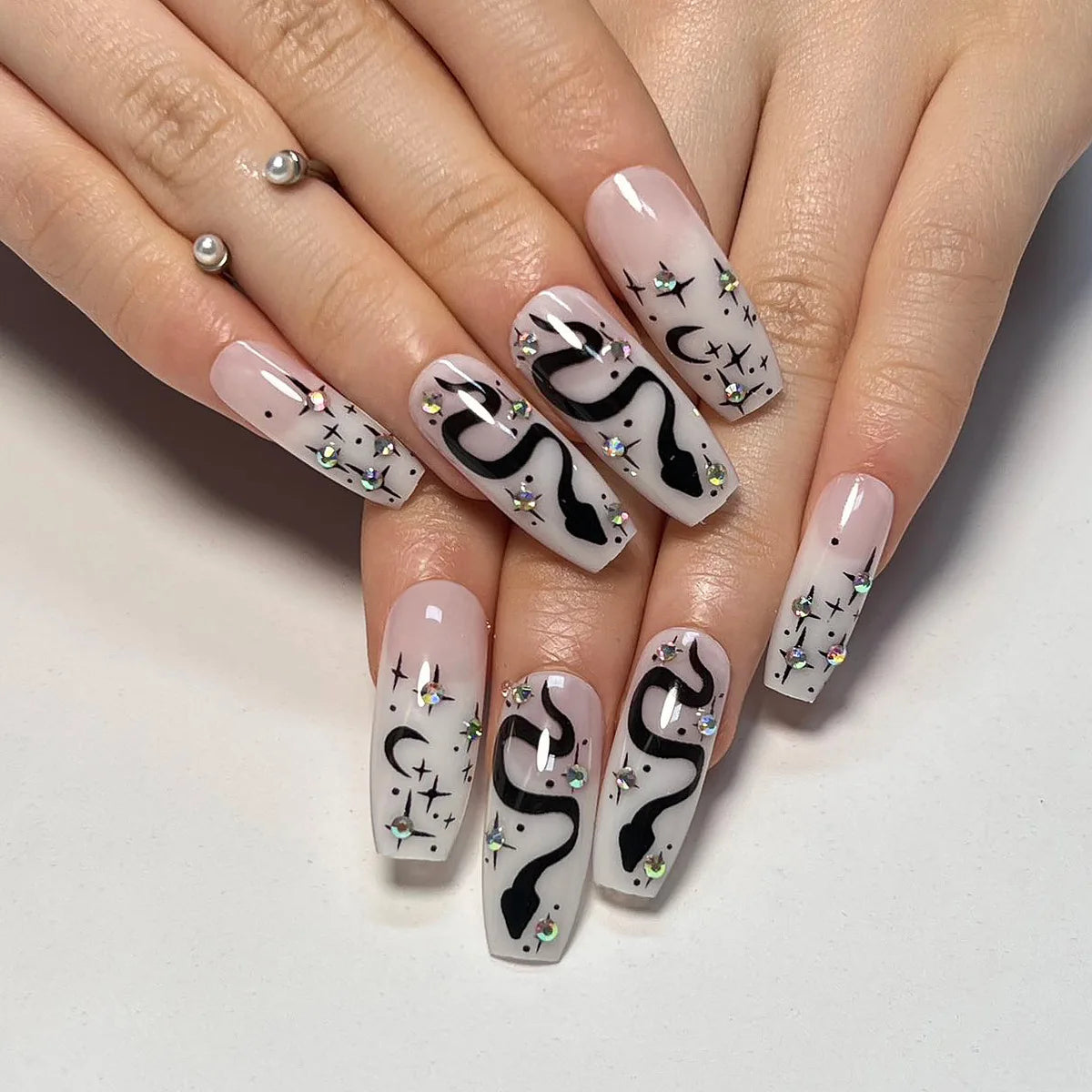 High Quality Luxury Designed Reusable Printed False Nails Short Custom Acrylic Press on Nails Artificial Nails for Woman