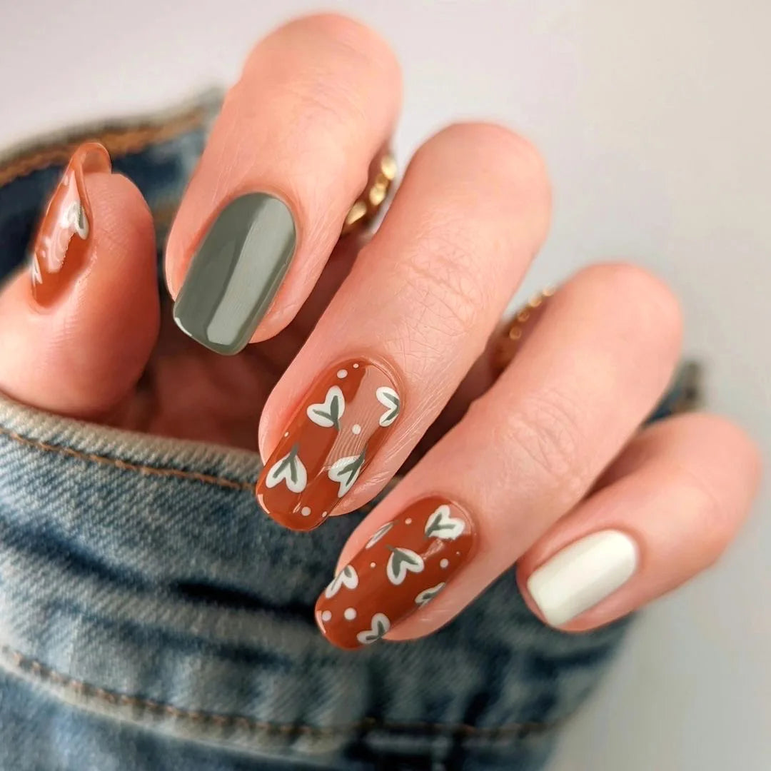 High Quality Luxury Designed Reusable Printed False Nails Short Custom Acrylic Press on Nails Artificial Nails for Woman