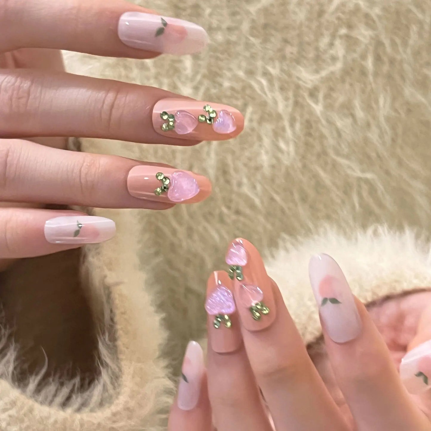 High Quality Luxury Designed Reusable Printed False Nails Short Custom Acrylic Press on Nails Artificial Nails for Woman