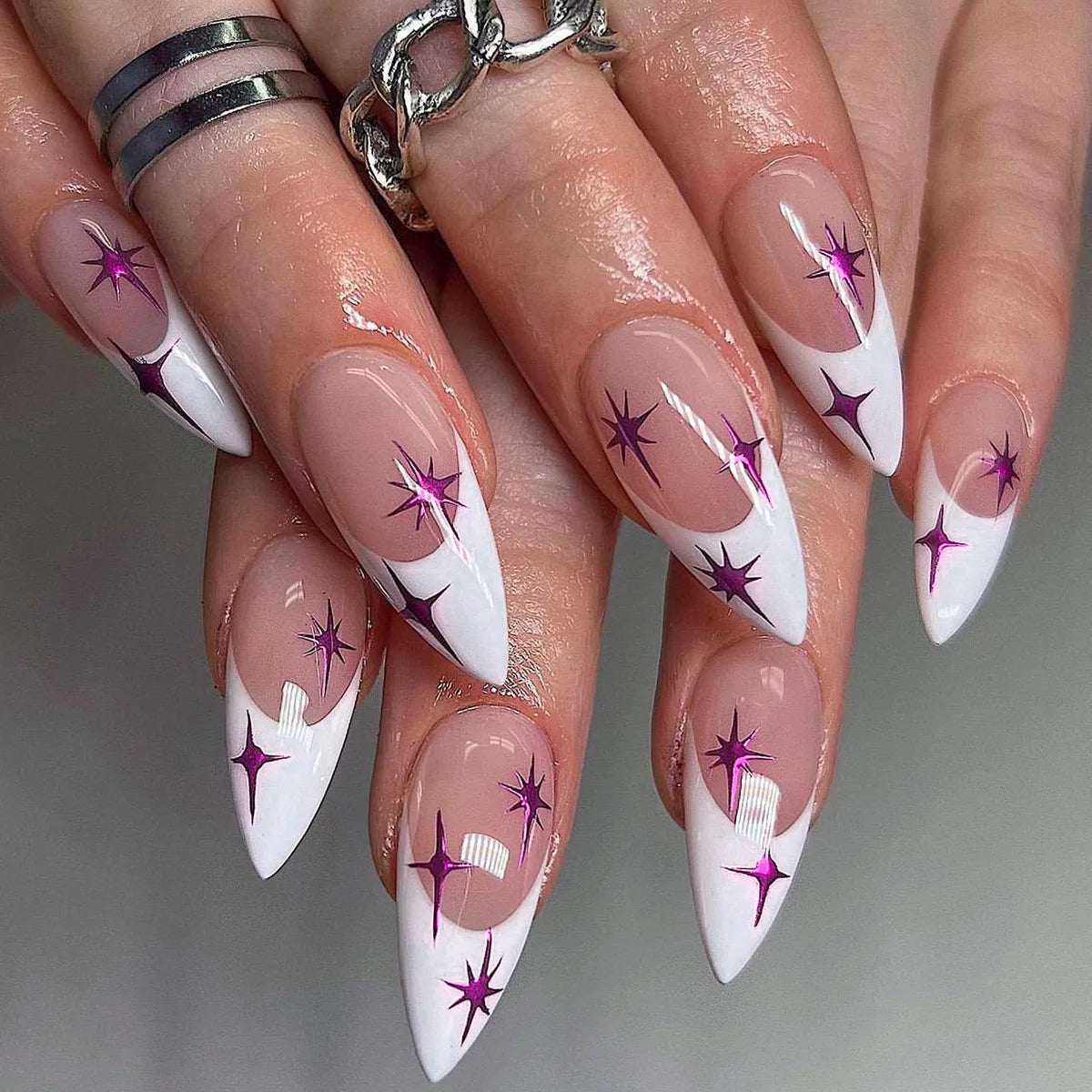 High Quality Luxury Designed Reusable Printed False Nails Short Custom Acrylic Press on Nails Artificial Nails for Woman