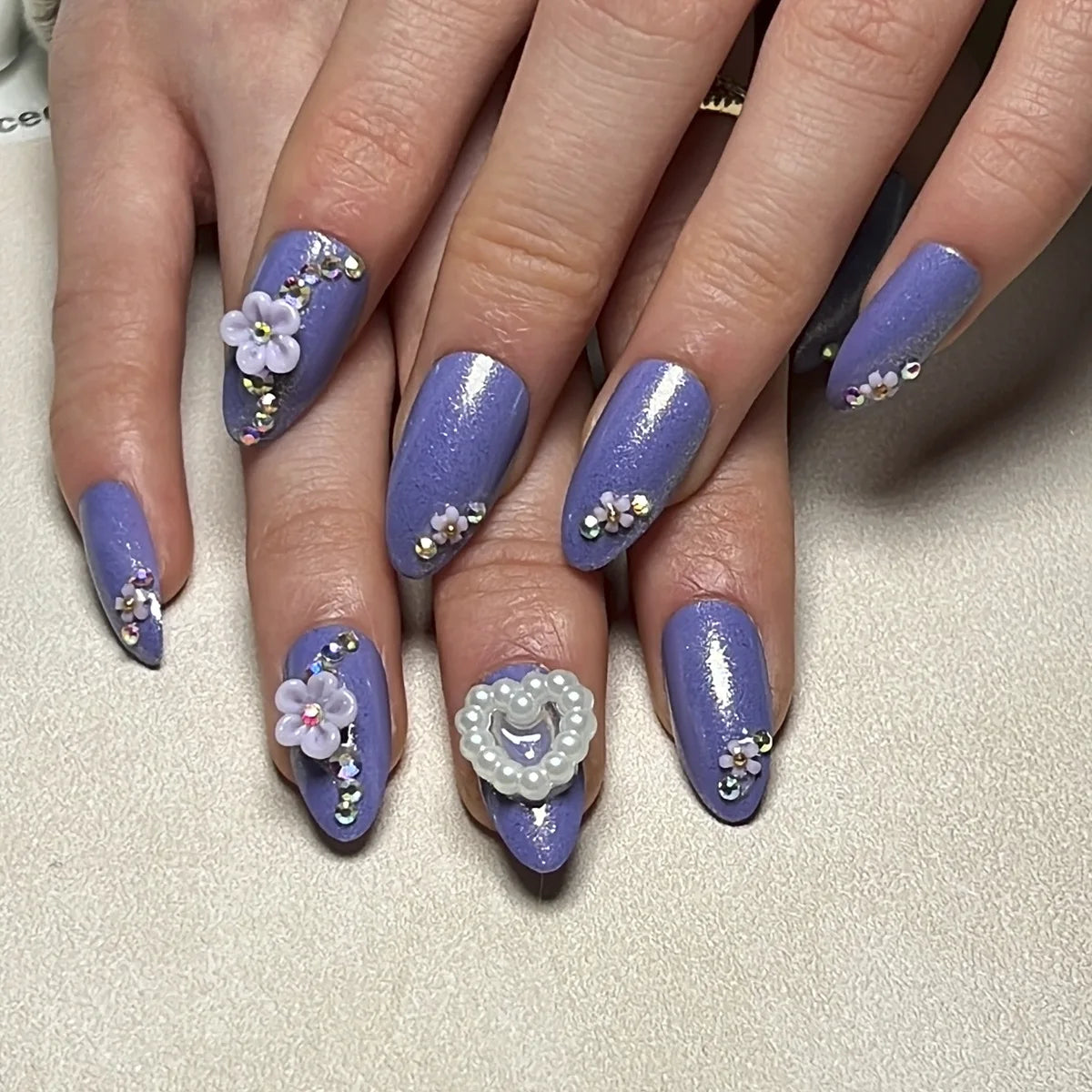 High Quality Luxury Designed Reusable Printed False Nails Short Custom Acrylic Press on Nails Artificial Nails for Woman
