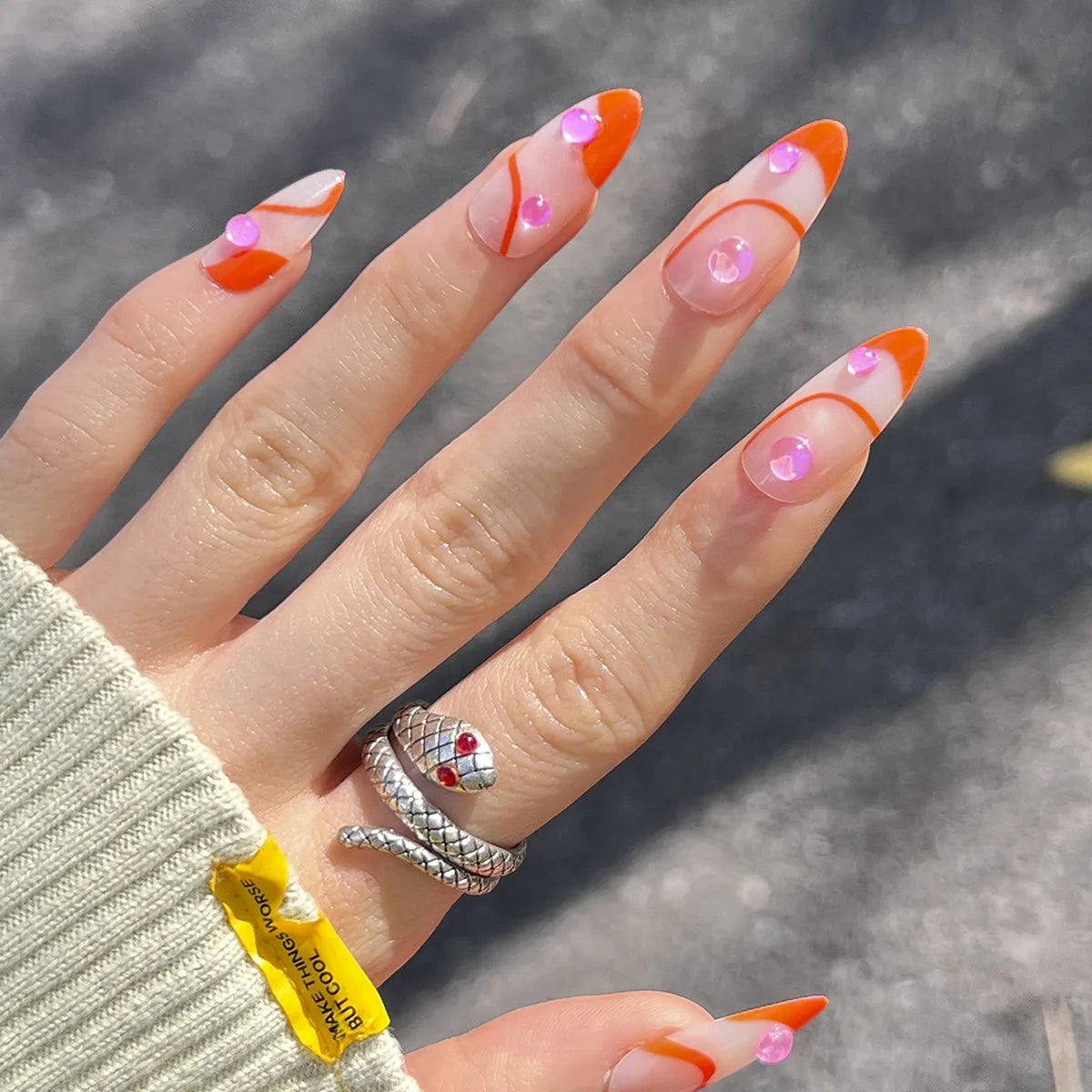High Quality Luxury Designed Reusable Printed False Nails Short Custom Acrylic Press on Nails Artificial Nails for Woman