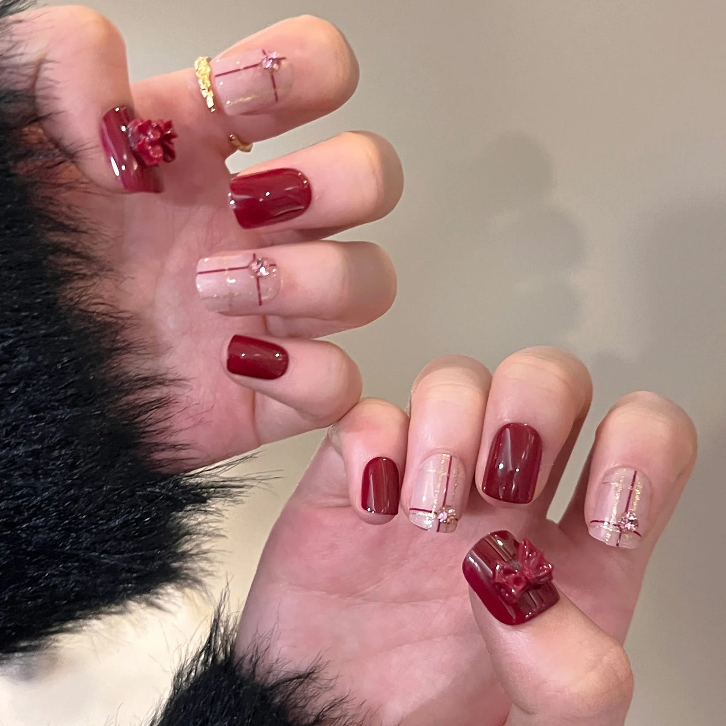 High Quality Luxury Designed Reusable Printed False Nails Short Custom Acrylic Press on Nails Artificial Nails for Woman