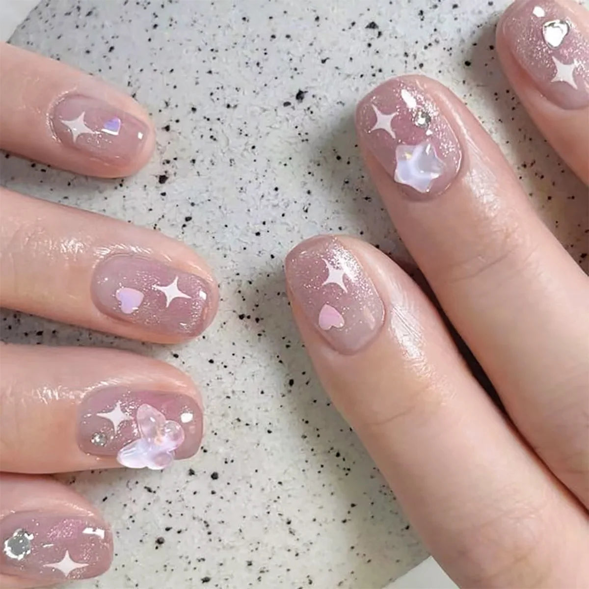 High Quality Luxury Designed Reusable Printed False Nails Short Custom Acrylic Press on Nails Artificial Nails for Woman