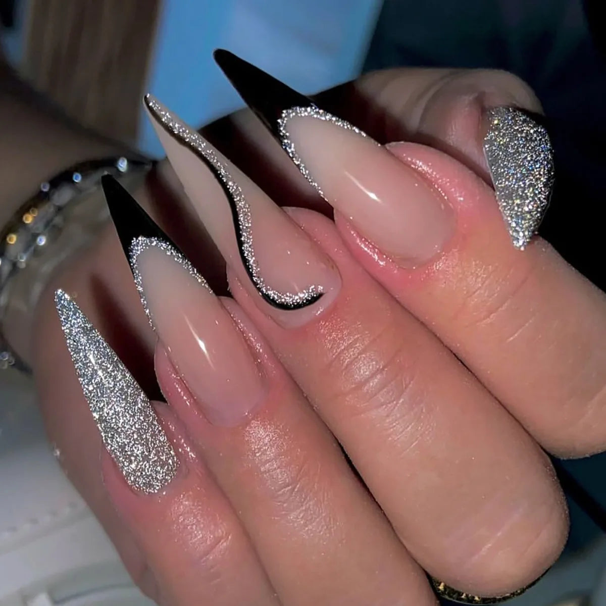 High Quality Luxury Designed Reusable Printed False Nails Short Custom Acrylic Press on Nails Artificial Nails for Woman