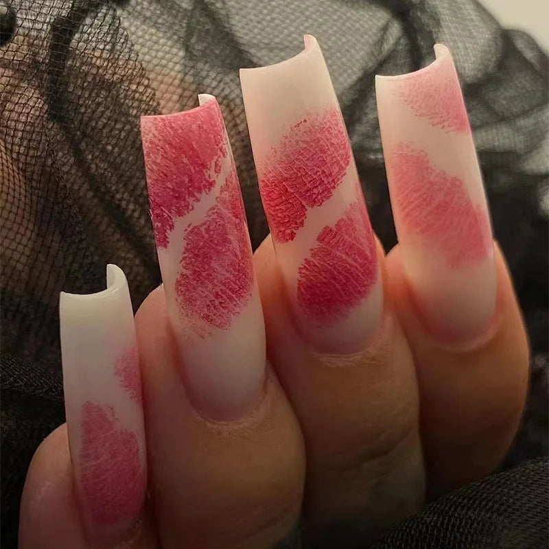 High Quality Luxury Designed Reusable Printed False Nails Short Custom Acrylic Press on Nails Artificial Nails for Woman