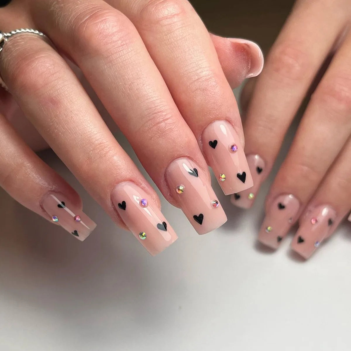 High Quality Luxury Designed Reusable Printed False Nails Short Custom Acrylic Press on Nails Artificial Nails for Woman