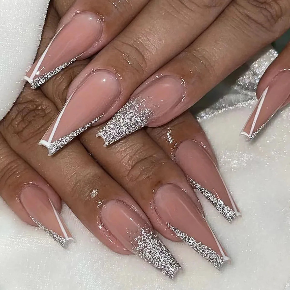 High Quality Luxury Designed Reusable Printed False Nails Short Custom Acrylic Press on Nails Artificial Nails for Woman