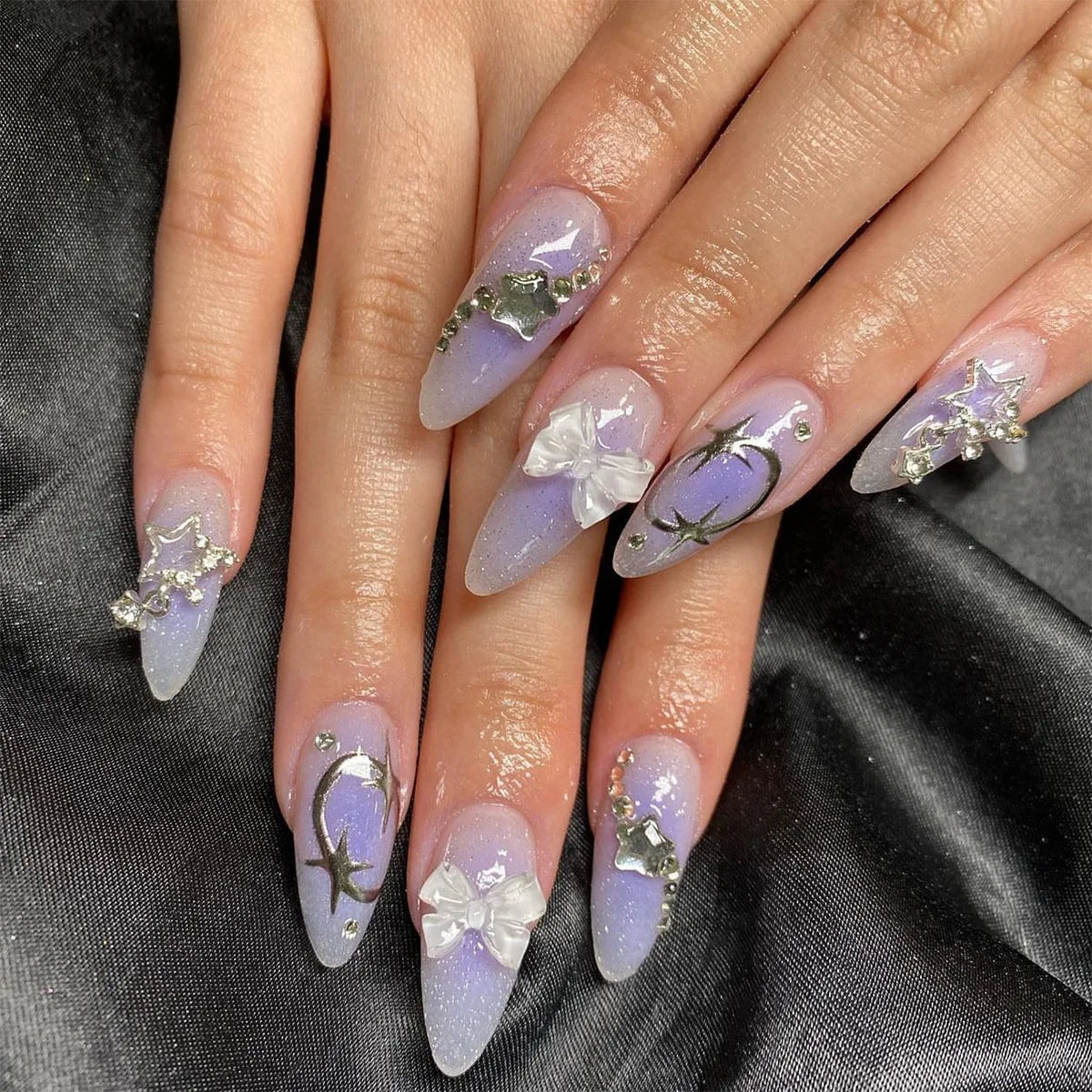 High Quality Luxury Designed Reusable Printed False Nails Short Custom Acrylic Press on Nails Artificial Nails for Woman