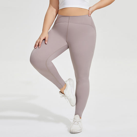 Plus Size Yoga Pants Women's Nude Hip Raise High Waist Peach Hip Pants Sports Trousers Slim Fit Fitness Pants