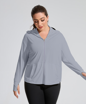 plus Size Sun Protection Coat Women Big Brim Raw Yarn Ice Silk Cool UV Proof Long Sleeve Riding Sun Protective Clothing