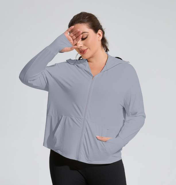 plus Size Sun Protection Coat Women Big Brim Raw Yarn Ice Silk Cool UV Proof Long Sleeve Riding Sun Protective Clothing