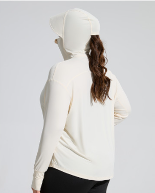 plus Size Sun Protection Coat Women Big Brim Raw Yarn Ice Silk Cool UV Proof Long Sleeve Riding Sun Protective Clothing