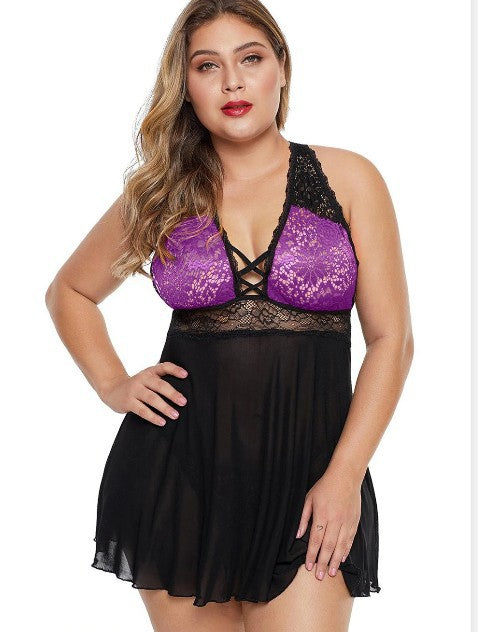 Plus Size Sexy Lingerie Women Sling Pajamas Woman Sexy Sling Nightdress