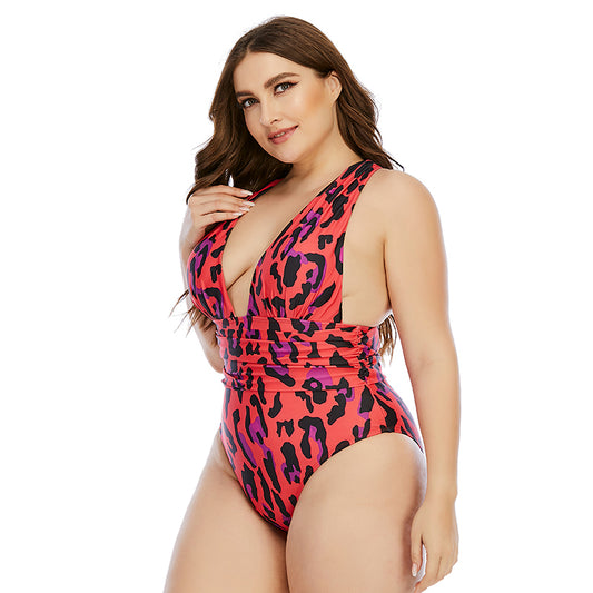 Plus Size Plus Size New One-Piece Swimsuit Woman Swimsuit Extra Large Swimsuit