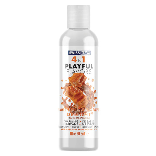 Swiss Navy 4 in 1 Playful Flavors-Salted Caramel 1oz