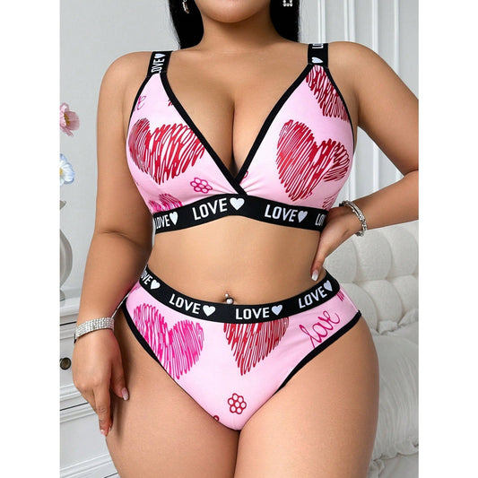 Plus Size Sexy Underwear Two Piece Sets Sexy Sports Underwear