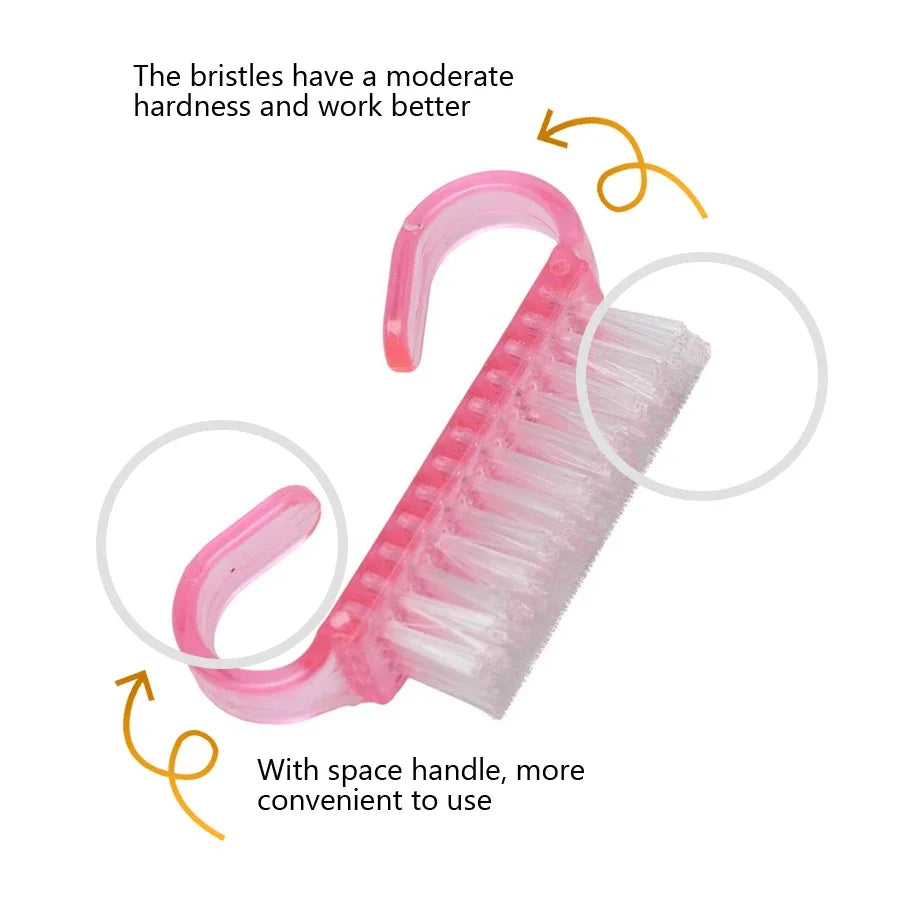 6Pcs/Set Nail Manicure Kit with Sanding Nail Files Buffing Blocks, Cleaning Brush Nail Art Accessories Tools