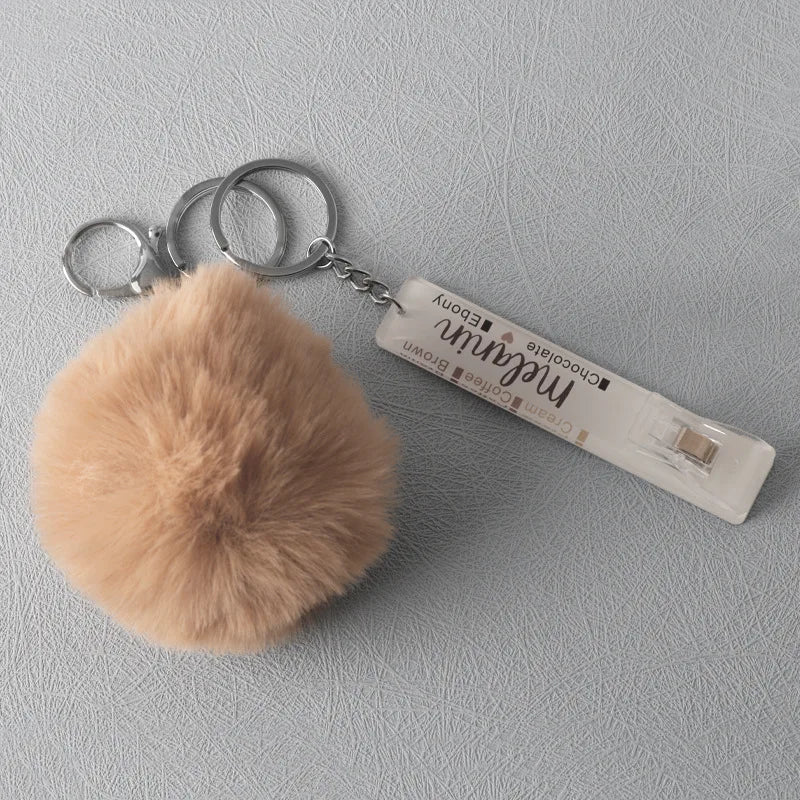 Cute Ball Card Grabber Keychain Card Puller For Long Nail ATM Card Clip Contactless Card Extractor For Women