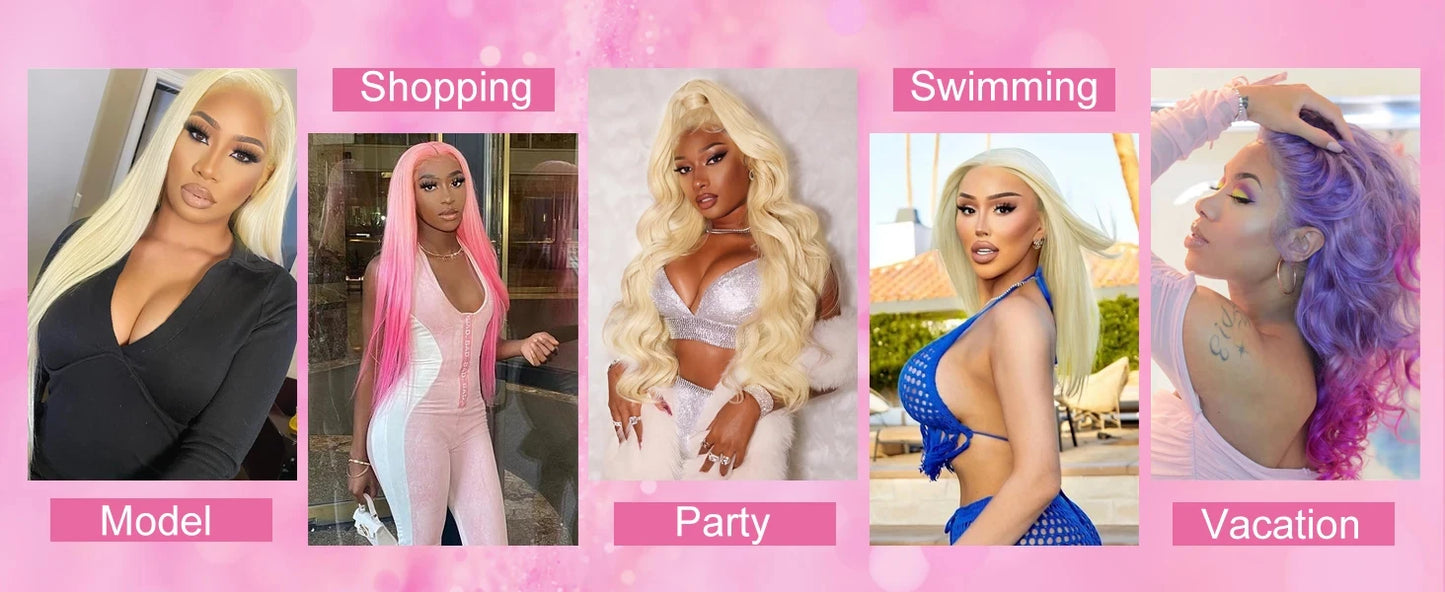 HD Transparent 613 Blonde Straight 13x5 13x6 Lace Front Human Hair Wigs For Women Colored Lace Frontal Wig PrePlucked Brazilian