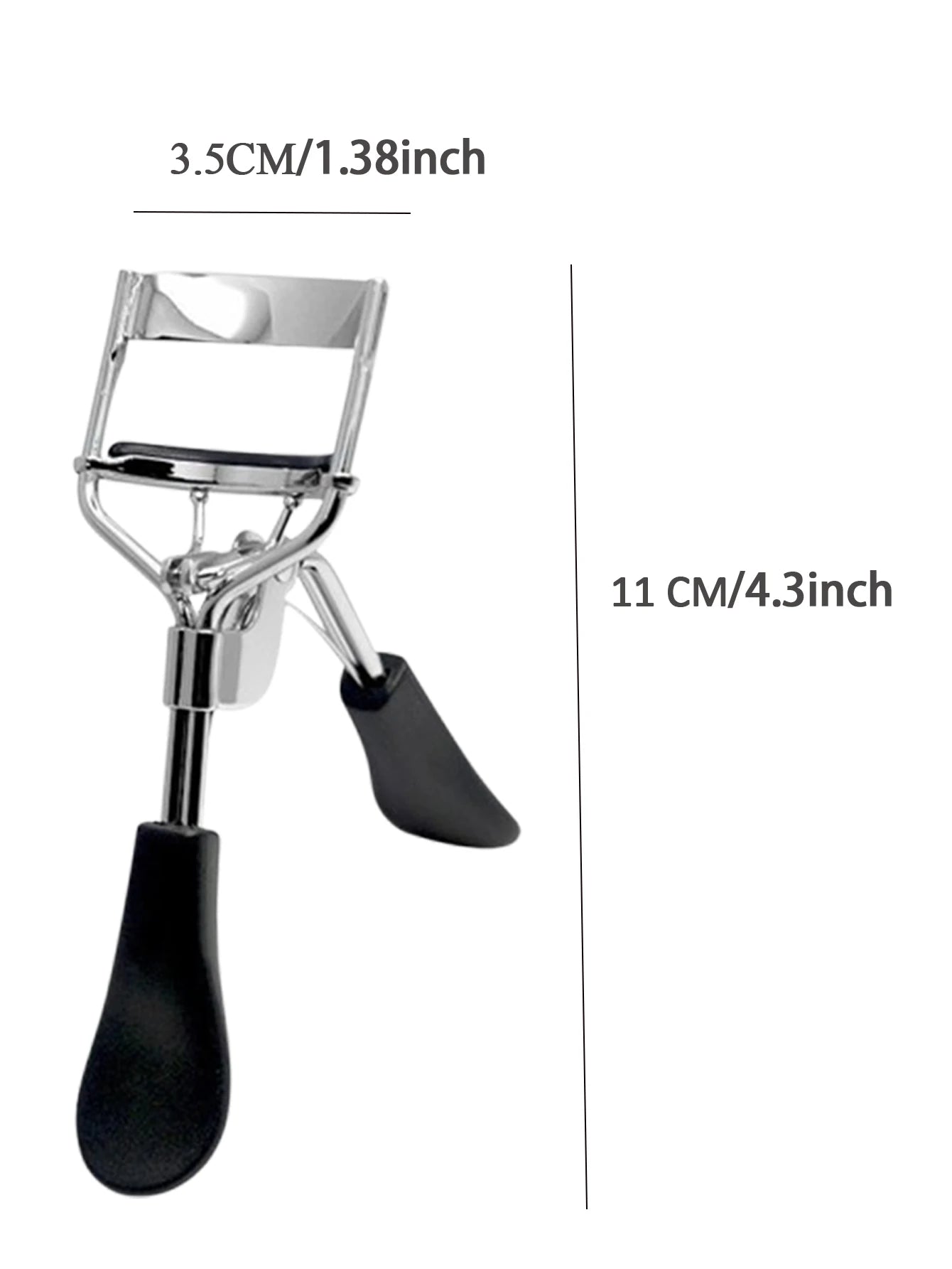 12pc Eyelash Curler With Built-In Comb For Long-Lasting Curled Lashes, Travel & Student Makeup Essential With 10 Silicone Pads