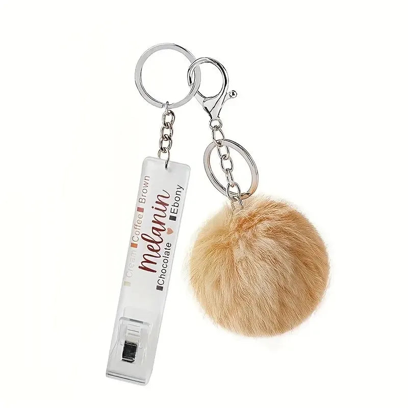 Cute Ball Card Grabber Keychain Card Puller For Long Nail ATM Card Clip Contactless Card Extractor For Women
