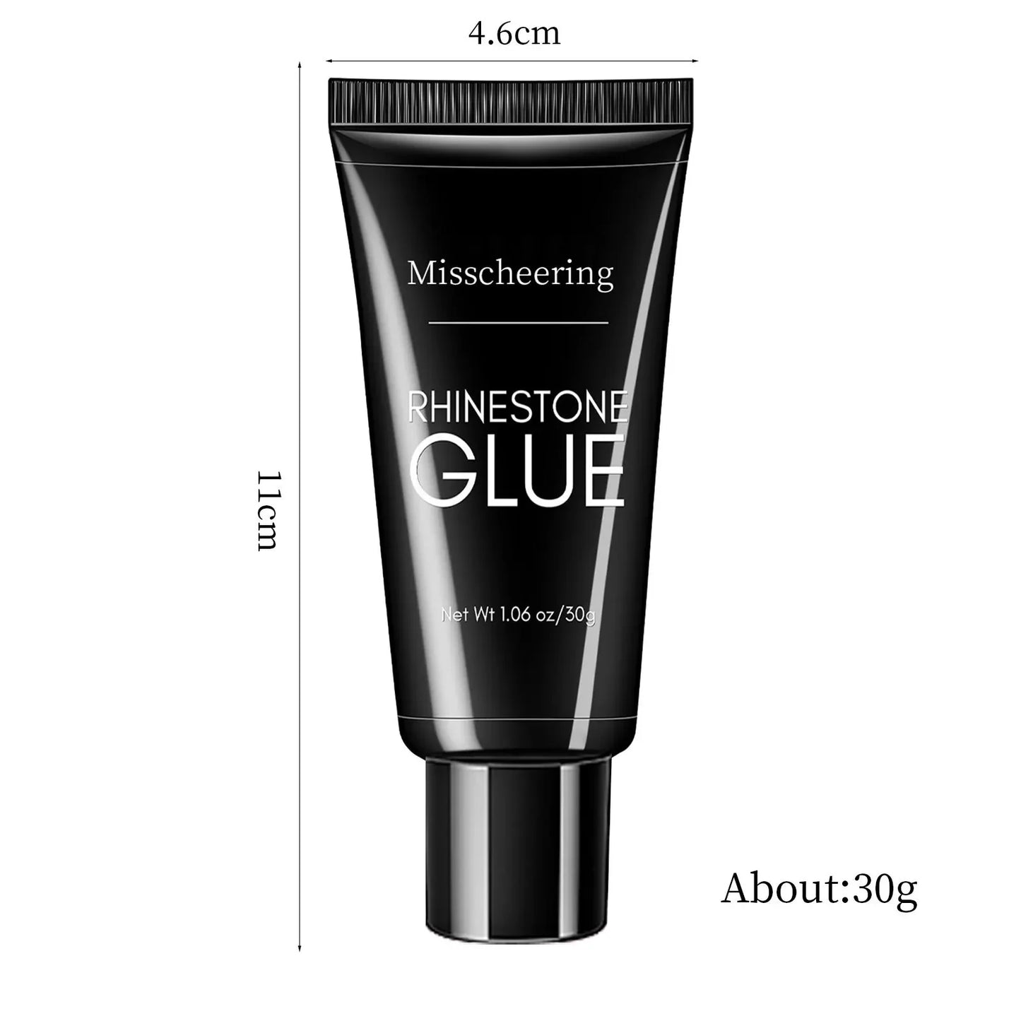Nail Rhinestone Glue Gel for Decoration Nails 30ml Super Strong Adhesive Gel DIY 3D Nail Crystals Gem Jewels Glitter