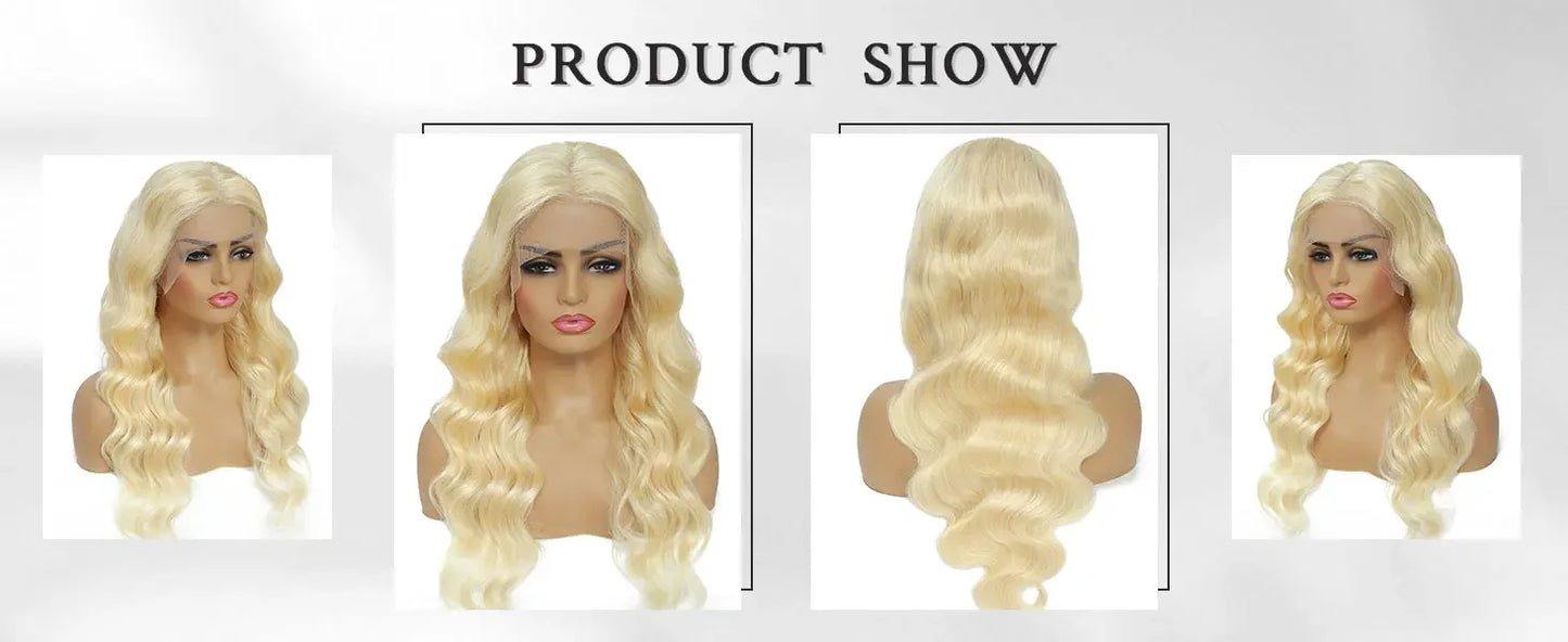 30 40 42Inch Blonde Body Wave Lace Front Wig 13x4 13x6 Human Hair Wig 613 Pre Plucked HD Transparent Lace Frontal Wigs For Women
