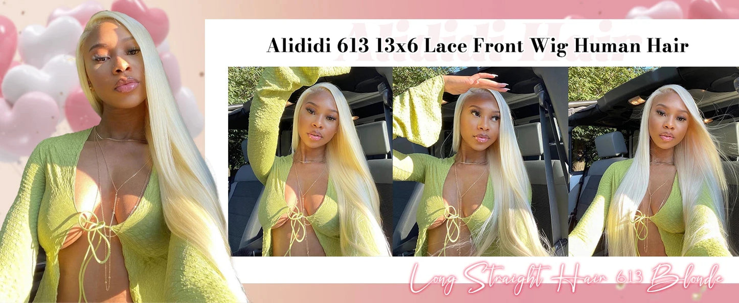HD Transparent 613 Blonde Straight 13x5 13x6 Lace Front Human Hair Wigs For Women Colored Lace Frontal Wig PrePlucked Brazilian