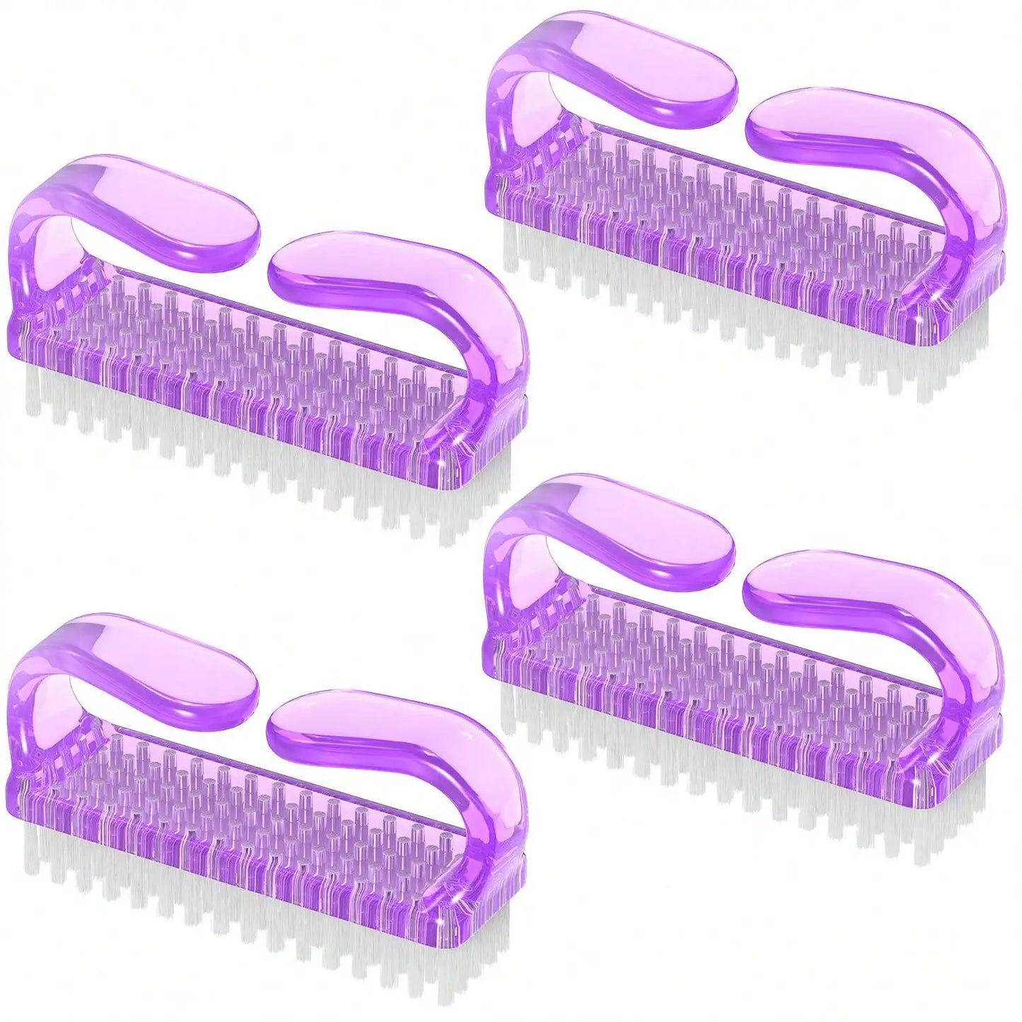 4pcs/Set Nail Art Tools Kit With Large Nail Polish Brush, Dust Brush, Cleaning Brush And Cuticle Pusher