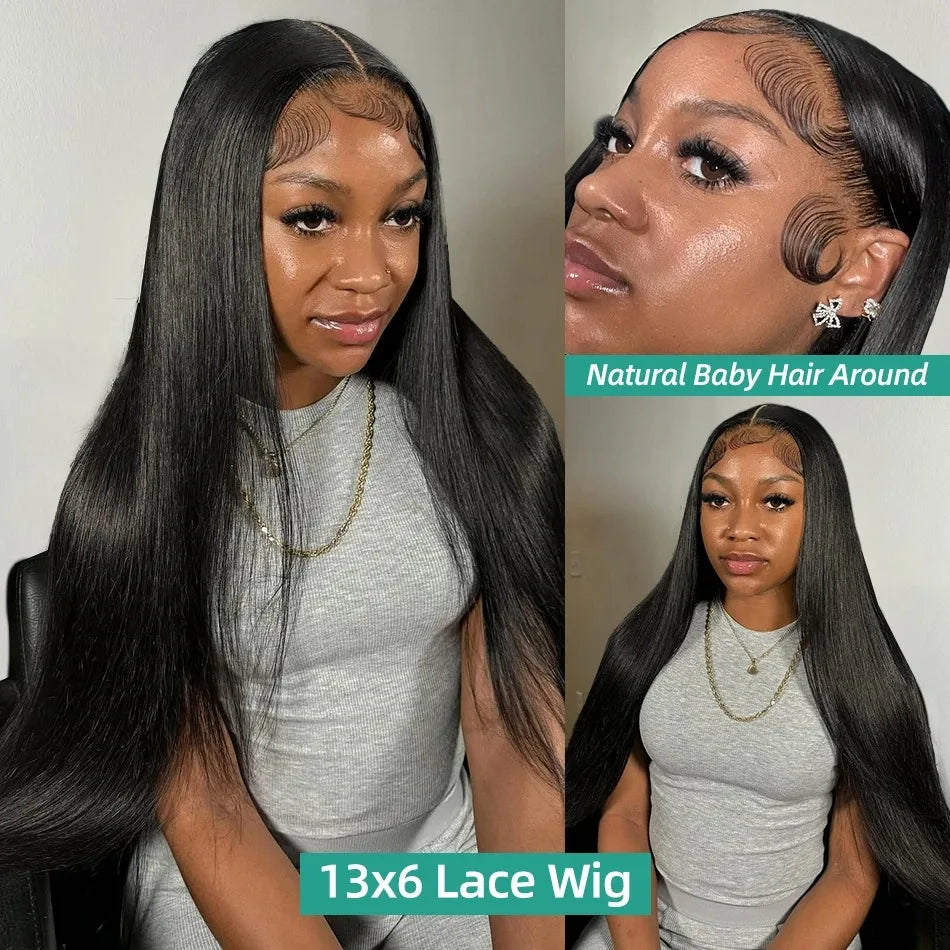 Mossily Straight Lace Front Wigs Hd Lace Wig 13x6 Human Hair Wigs For Women Pre Plucked Brazilian 40 nch 13x4 Lace Frontal Wig