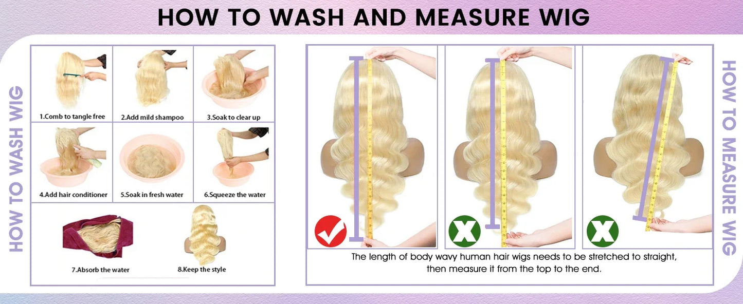 30 40 42Inch Blonde Body Wave Lace Front Wig 13x4 13x6 Human Hair Wig 613 Pre Plucked HD Transparent Lace Frontal Wigs For Women